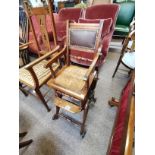 A Victorian metamorphic babies chair