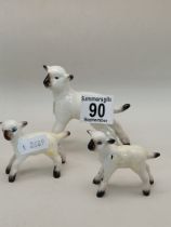 x3 Beswick Lambs