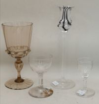 A collection of antique glassware