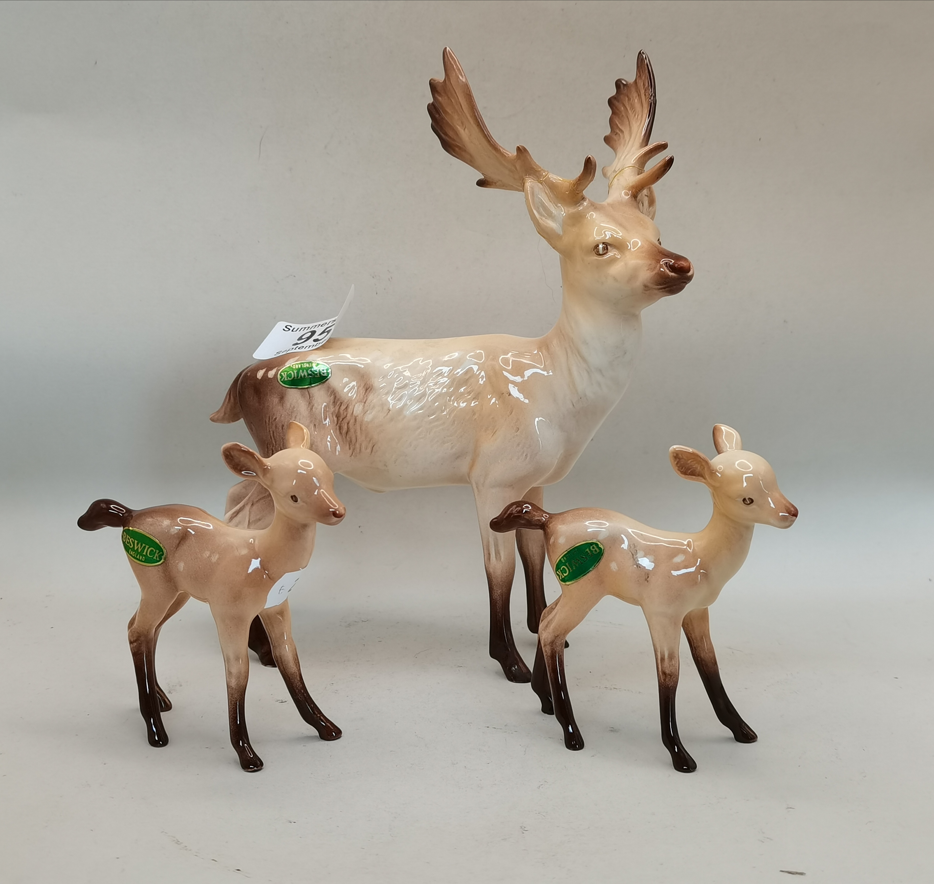 Beswick Stag plus x2 Fawns