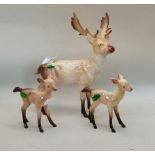 Beswick Stag plus x2 Fawns