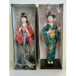 x2 Vintage Ceramic Singapore dolls in original Box