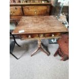 A Georgian mahogany side table with drawer
