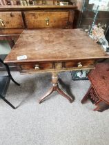 A Georgian mahogany side table with drawer