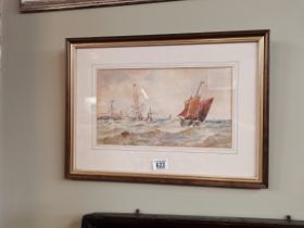 A lovely watercolour of possibly the east coast marked CALAIS After J Hardy