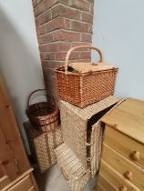x5 - collection of wicker baskets of various sizes