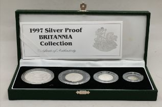 A Royal Mint 1997 Silver Proof Britannia Coin Collection