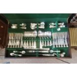 A large (180 pces) silver plated cutlery set in a standing ca