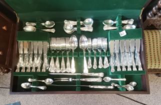 A large (180 pces) silver plated cutlery set in a standing ca