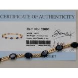 A 9 carat gold iolite bracelet