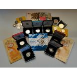 A collection of comparative coins all £2 coins by