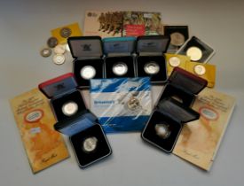 A collection of comparative coins all £2 coins by