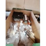 1 Box Containing Silver Plate and Cutlery