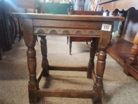 A pair of 20th century oak joint stools