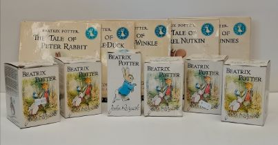 5 x H.M.V Junior record club 45 rpm narrated by Vivien Leigh plus x6 Beswick Beatrix Potter figures