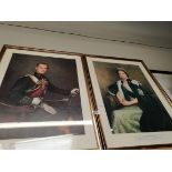 A pair of prints of Queen Elizabeth and Prince Phi