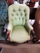 A Victorian gentlemans armchair