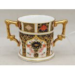 Crown Derby doubled handled cup 1128 XXXVII