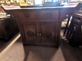 A Chinese mahogany altar table/ chest