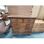 Antique Pine 4ht 2 over 3 chest of drawers