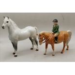 Beswick palomino pony with boy no. 1500 plus white