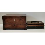 2 x antique boxes with vintage coins