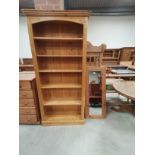 Open pine book shelve W87cm x H199cm