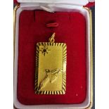 Gold Pendant of Sun & Eagle from Hong Kong 99% pure (hallmarked) 24K