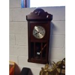 1920 Mahogany droptrunk wall clock