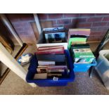 4 Boxes of Unused Stamp Albums and Stamp Equipment plus Books and Ephemera