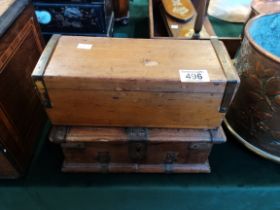 An Antique box and box of vintage glass slides mos