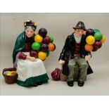 2 x Royal Doulton figures "The Old Balloon Seller" and "The Balloon Man"