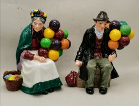 2 x Royal Doulton figures "The Old Balloon Seller" and "The Balloon Man"