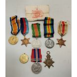 A set of 7 first and Second World War medals :1914