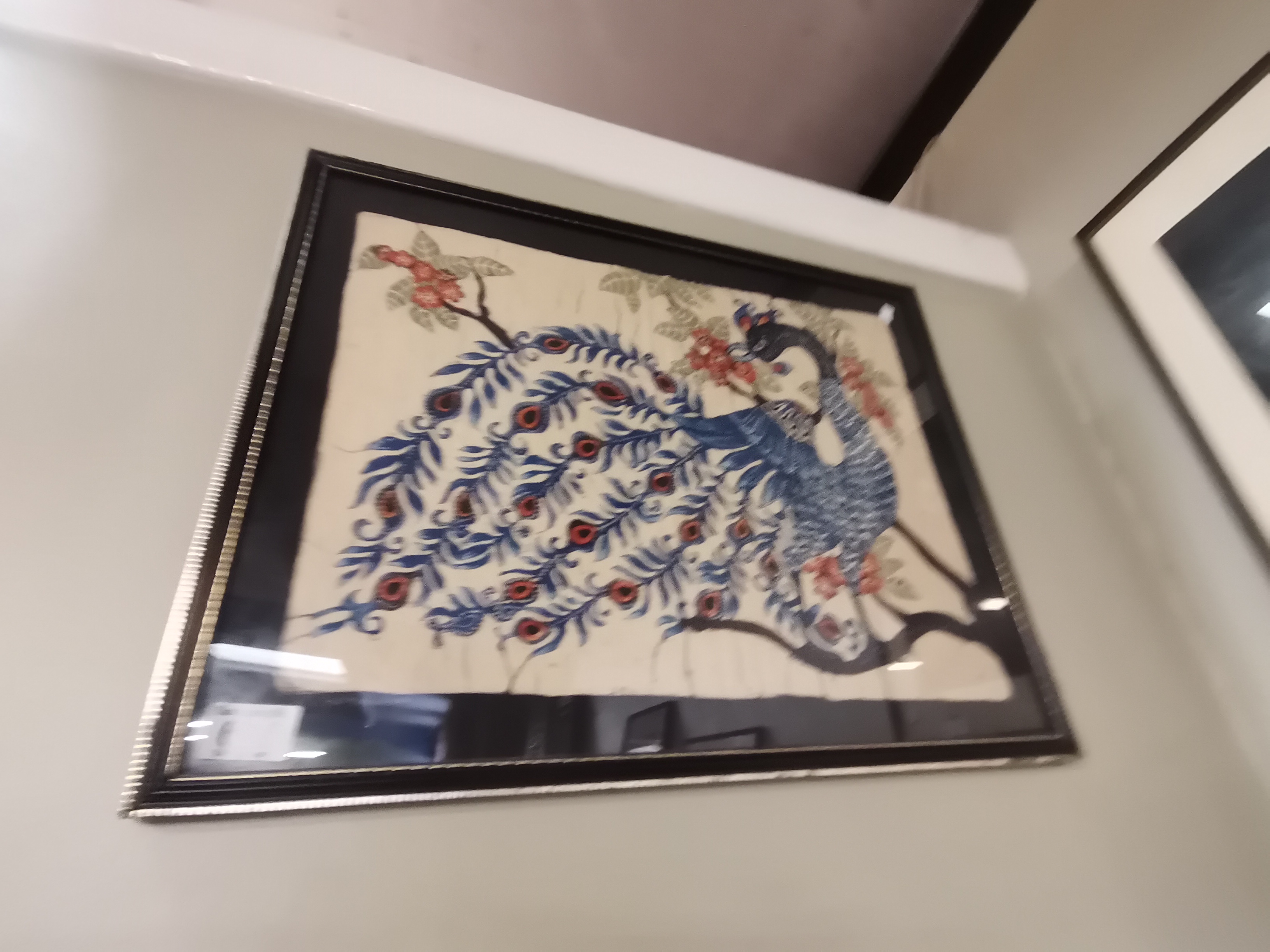 A Chinese painting of an Asiatic pheasant