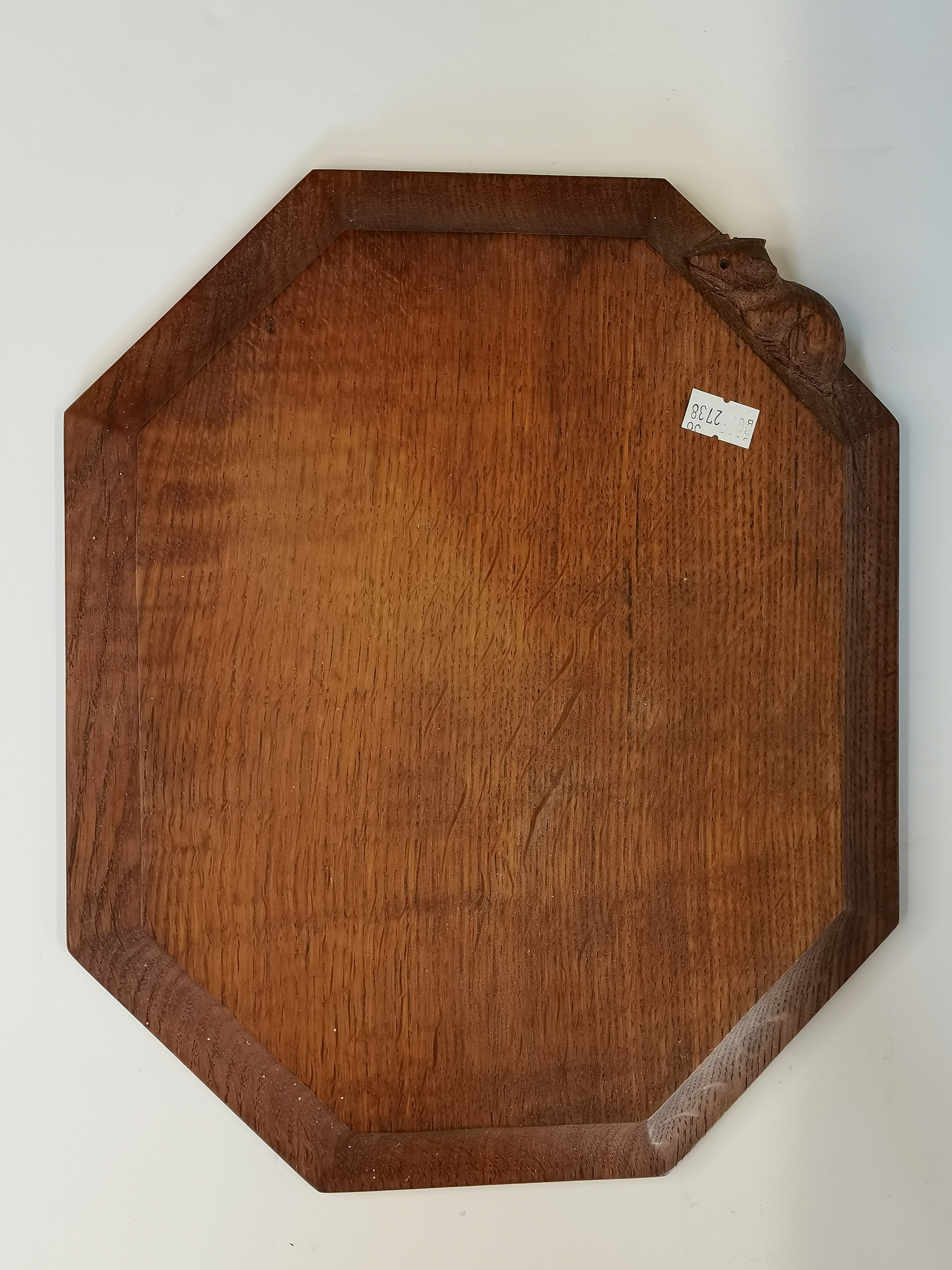 Mouseman Yorkshire Oak Octagonal bread board