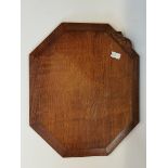 Mouseman Yorkshire Oak Octagonal bread board