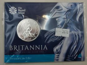 A Royal mint Britannia £50 coin 2015 mint never op