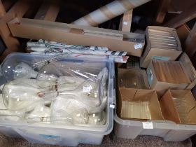 2 x large boxes of Labroratory glass - test tubes, Grfiffin Ambergrad vessels etc