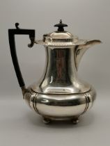 A George V silver hot water pot
