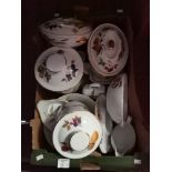 A Box of Royal Worcester "Evesham" Dinnerware