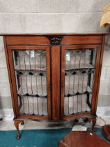 Edwardian lead stained glass display cabinet