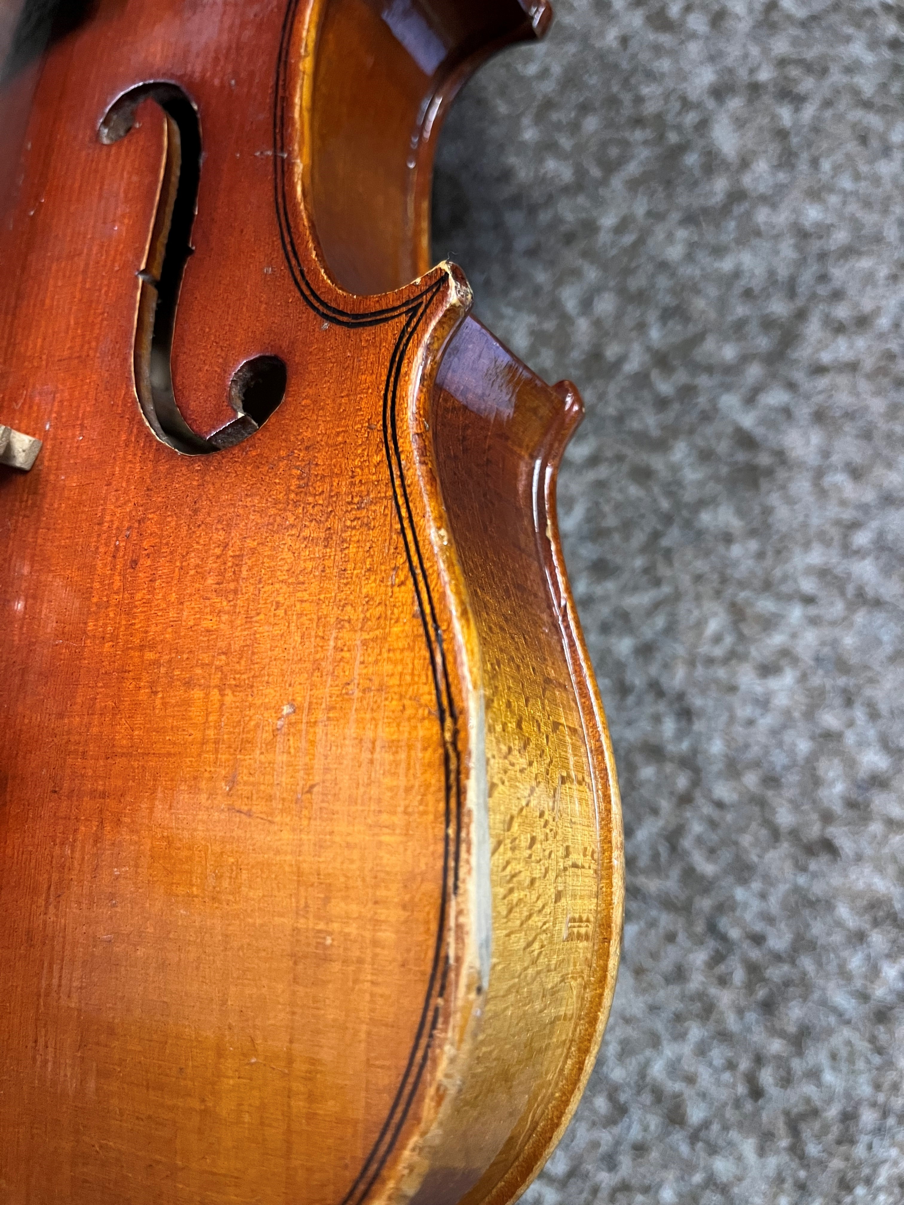 A 3/4 size Violin and Bow - Image 3 of 4