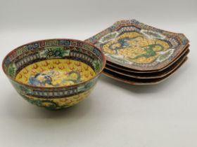 A small group of Chinese export ceramics, 20th Century
