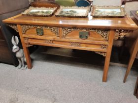 An large antique style Chinese pine altar table or sideboard