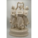 Antique Parian creamware figure of The Three Graces