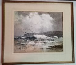 Framed Signed Painting of Runswick Bay by R.L Howey