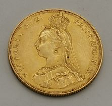 A Victoria full sovereign, 1887