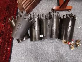 6 x Wall lights in the style of ancient knight made by