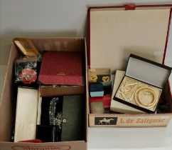 Two boxes of collection of costume Jewellery